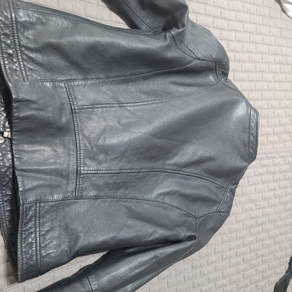 Massimo Dutti Natural Leather Woman M/ black Jackets - Picture 10 of 16